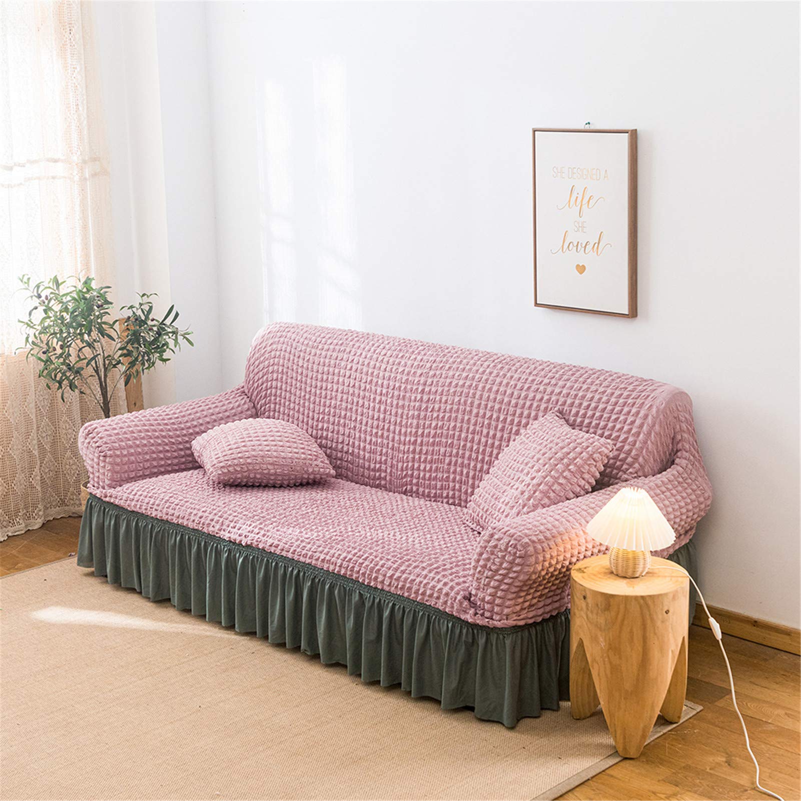 Sofa Überwürfe Sofabezug Stretch elastische Sofahusse Sofa Abdeckung, für Wohnzimmer Protector für Hunde Haustiere, in Verschiedene Größe und Farbe (P,1 Sitzplatz)