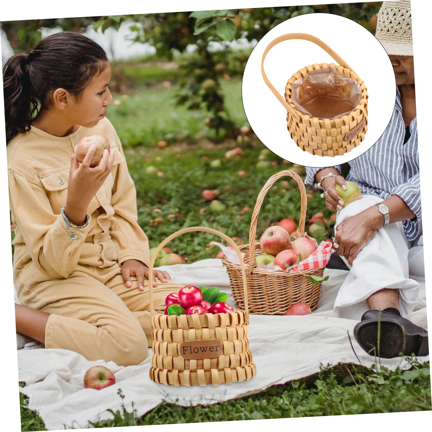 3 Cestas Pequeñas Tejidas Con Asa Redonda Para Almacenar Frutas Cesta De Madera Para Decoración Del Hogar Cesta De Tejido Hecha A Mano.