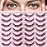 Russain Strip Lashes D-Curly False Eyelashes Natural Look Wispy Cat Eye Lashes that Look Like Eyelash Extensions 3D Lashes Pack