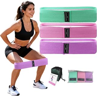 Juego de 3 bandas de resistencia, bandas elásticas de resistencia para yoga, fitness, entrenamiento para piernas de glúteos, bandas elásticas para pilates