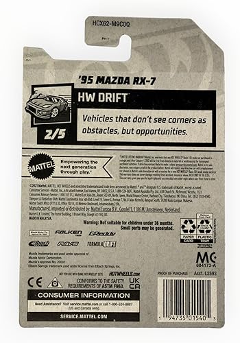 Miniatura 2 de Hot Wheels 2022 - Mazda RX-7 '95 - PlateadoAzul - Falken - HW Drift 25 - 177250
