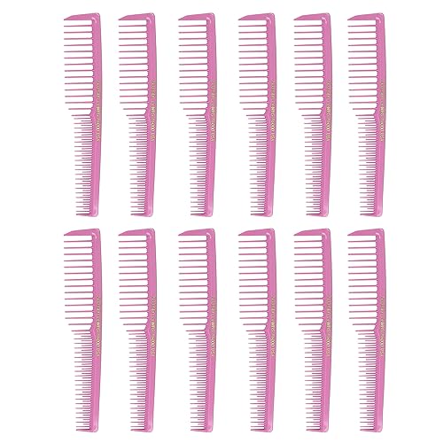 Allegro Combs 6000 dientes anchos teasing Lift ventilado pelo peine de dientes espaciales peluquero estilista pelo rizado mezcla fresca 12 piezas