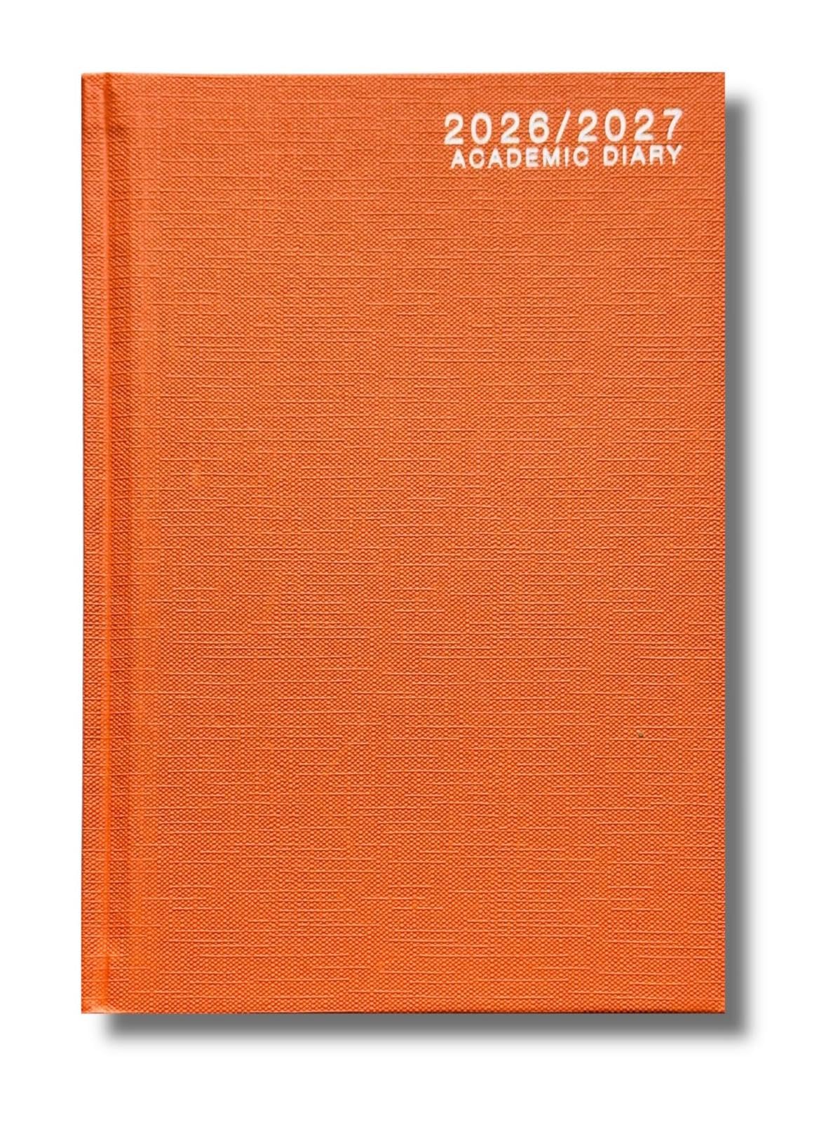 2026-2027 Academic A4 Day to Page Diary School Year Hardback Student Teacher (Orange)