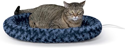 K&H Pet Products Thermo-Kitty Fashion Splash - Cama para gatos con calefacción para interiores, cama térmica para perros o gatos con calentador