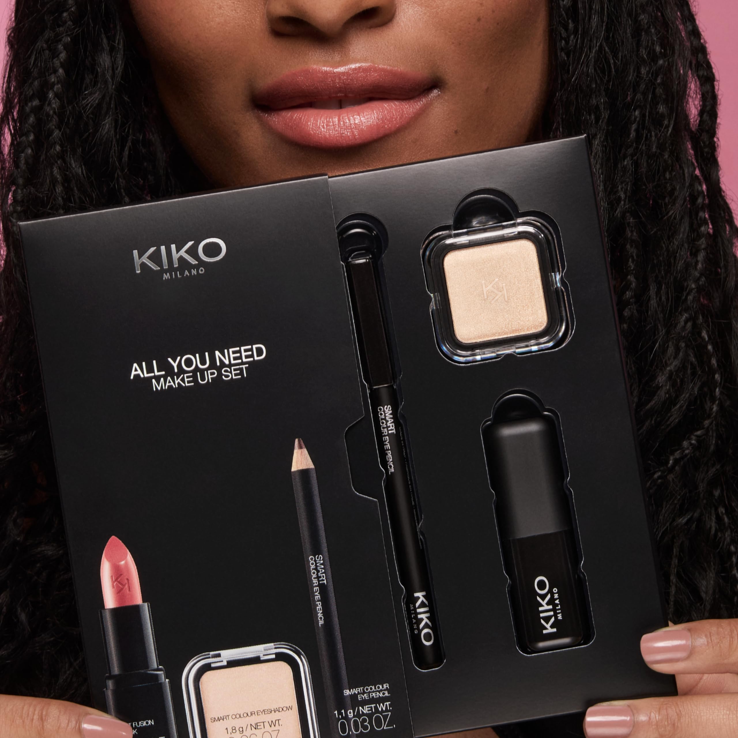 KIKO Milano All You Need Make Up Set, Kit Makeup Con: Rossetto, Ombretto E Matita Occhi