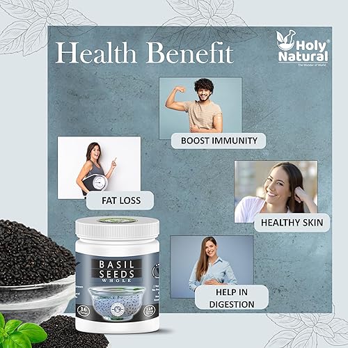 Miniatura 3 de Semillas de albahaca  16 onzas1 libras I Semillas de albahaca comestibles, SabjaTukmariaFalooda Seeds I Rich in Fiber I Actúan como refrigerante