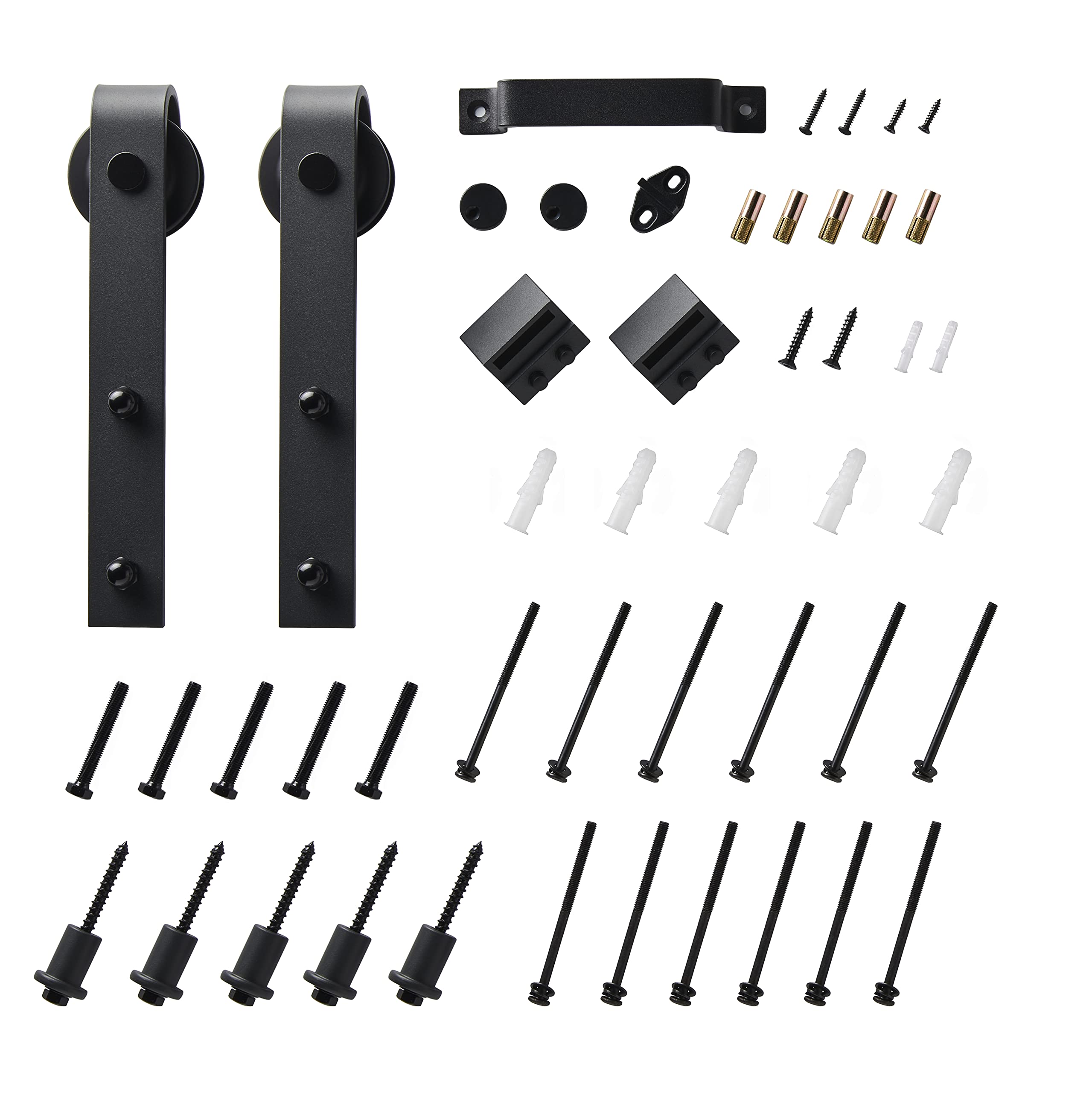 BARNER HOME 36in x 84in Sliding Barn Door, Shelf Style, Made of Primed