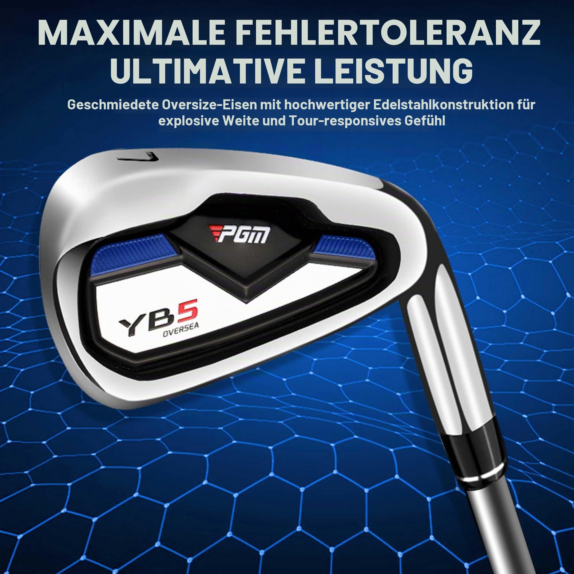 PGM Herren Golfschläger-Sets - 11-teilig - 2 Holz (#1,3), 1 Hybrid (#4H), 7 Eisen (#5,6,7,8,9,PW,SW), 1 Putter - Golfständer Tasche, Rechtshänder - Ideal für Anfänger