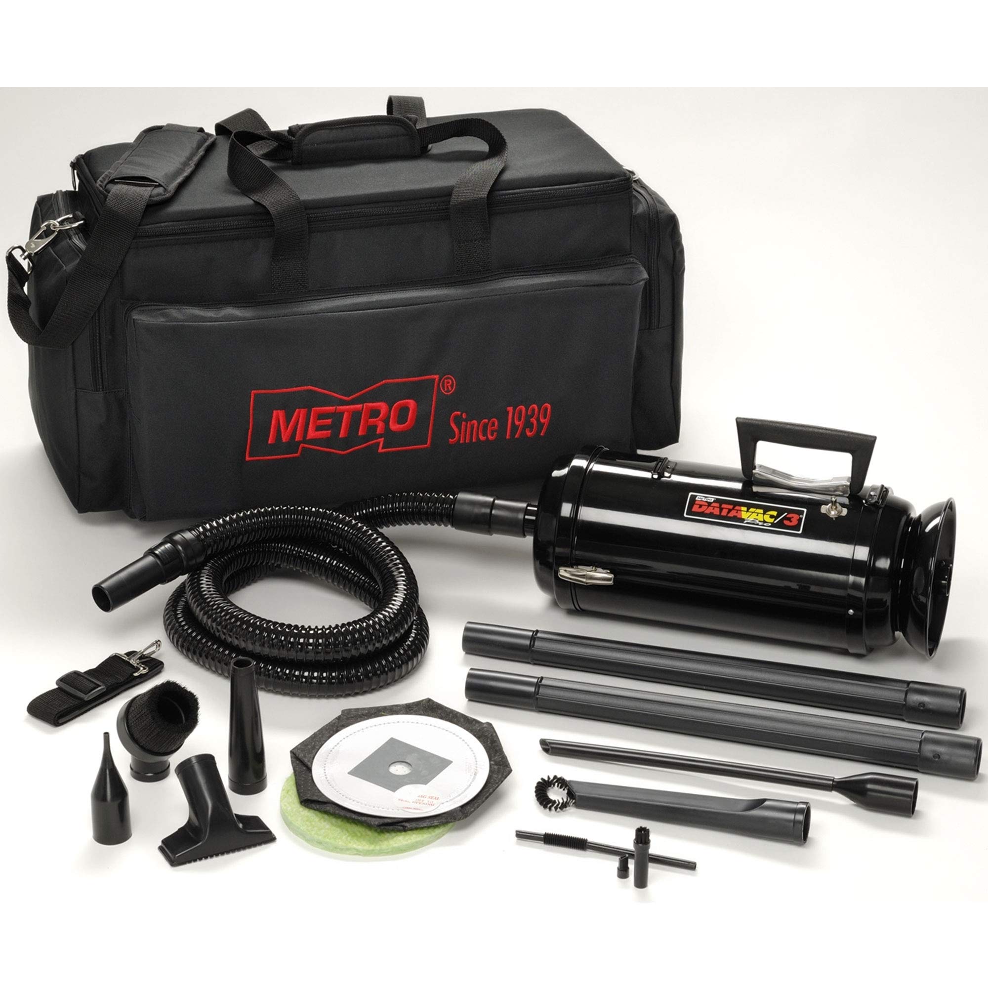 METROVAC DataVac Pro Series 2 MDV-2TCA, 780W Vacuum/Blower with Variable Speed, Handheld, Nylon Carry Bag, Filter, Disposable & Permanent Cloth Bags