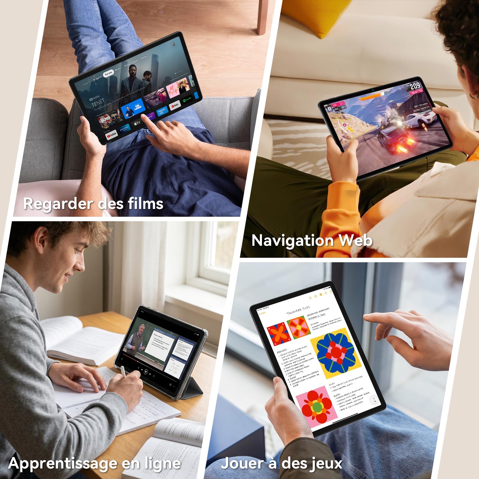 TABWEE Android 16 Tablette 11 Pouces - 24Go RAM+128Go (2To TF) | Tablette Gaming, Octa-core, 90Hz Écran, Widevine L1, 8000mAh, 13MP+8MP, Gemini AI , GPS (Garantie de 4 Ans)