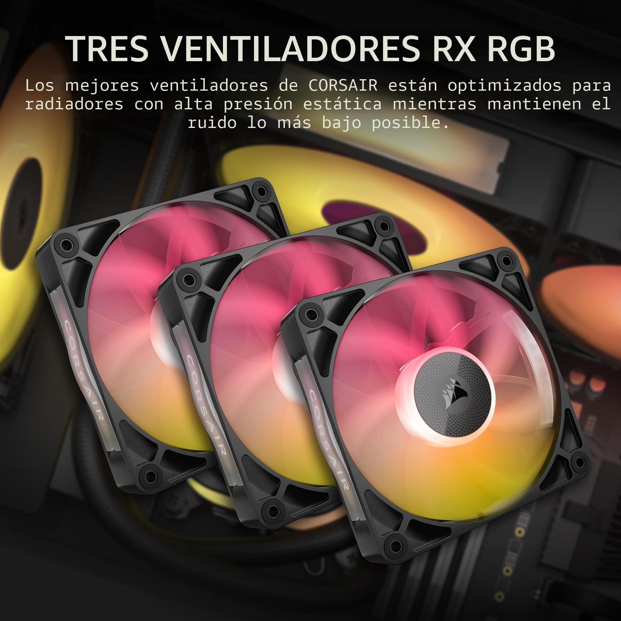 CORSAIR iCUE Link Titan 360 RX Refrigerador Líquido RGB para CPU – 360mm AIO – 3X RX120 Ventiladores RGB Incluidos – Compatible con Intel LGA 1851/1700, AMD AM5/AM4 – Hub iCUE Link Incluido – Negro