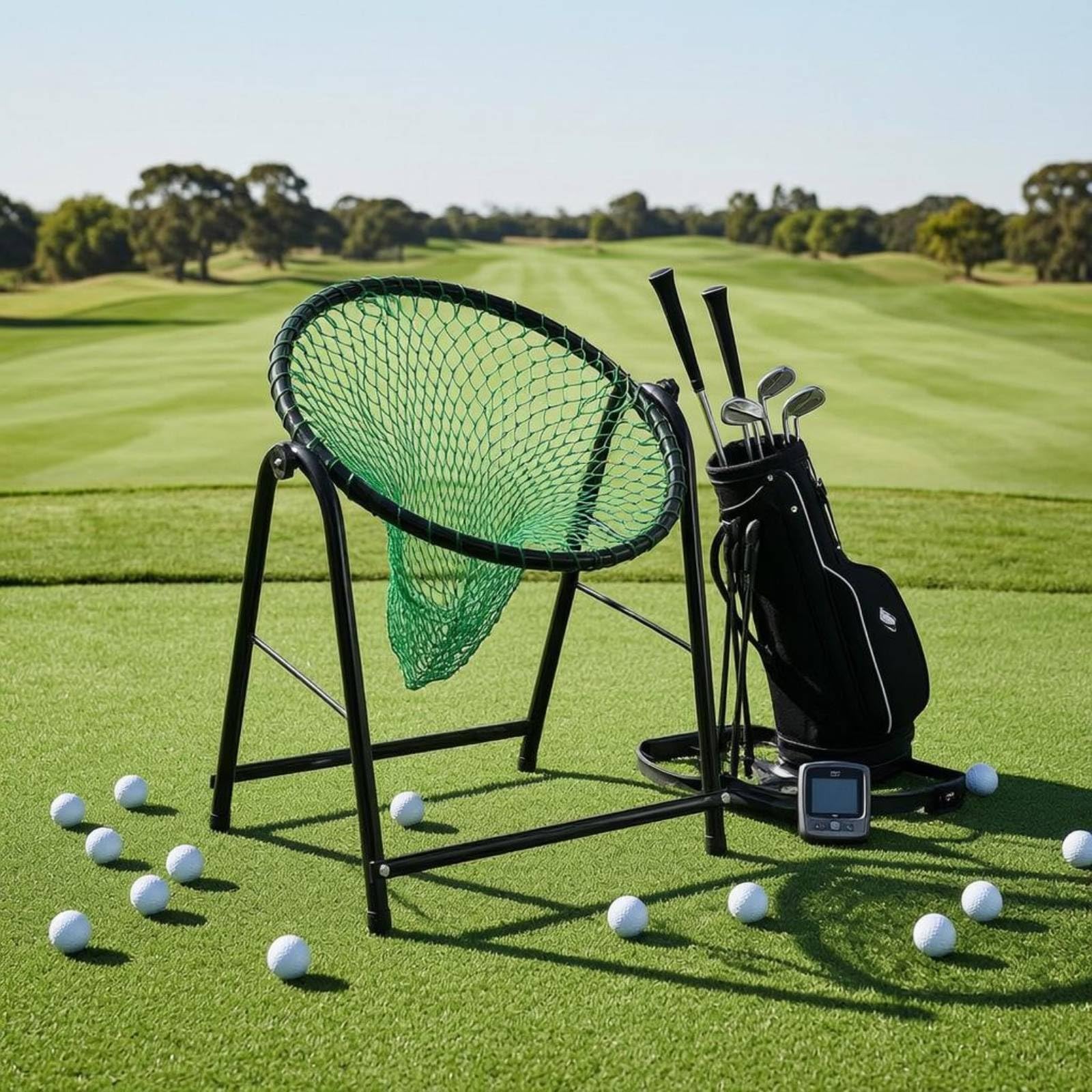Red de Práctica de Golf Red Objetivo de Chipping Entrenamiento con Malla Firme y Estructura de Acero para Mejorar la Puntería y la Consistencia