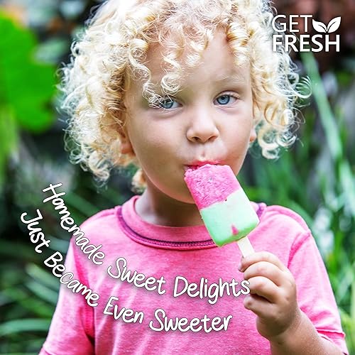 Miniatura 8 de GET FRESH Juego de herramientas para hacer helados y dulces para niños, 8 moldes de silicona para hacer helados de gelatina para niños, moldes de