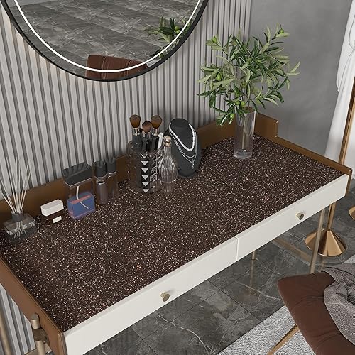 Vista 38 de CHIHUT Papel tapiz de contacto con purpurina plateada de 15.7 x 236 pulgadas, papel tapiz autoadhesivo con purpurina plateada, rollo de papel