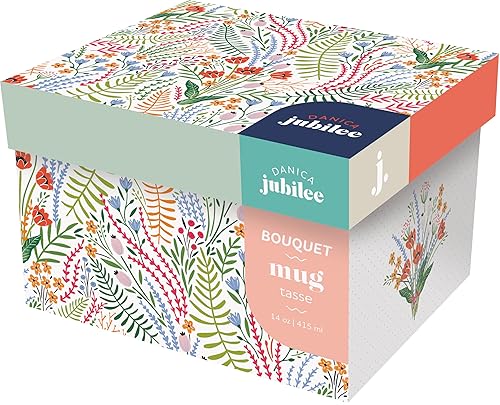 Miniatura 5 de Now Designs Jubilee Bouquet - Taza de cerámica en caja, 14 onzas