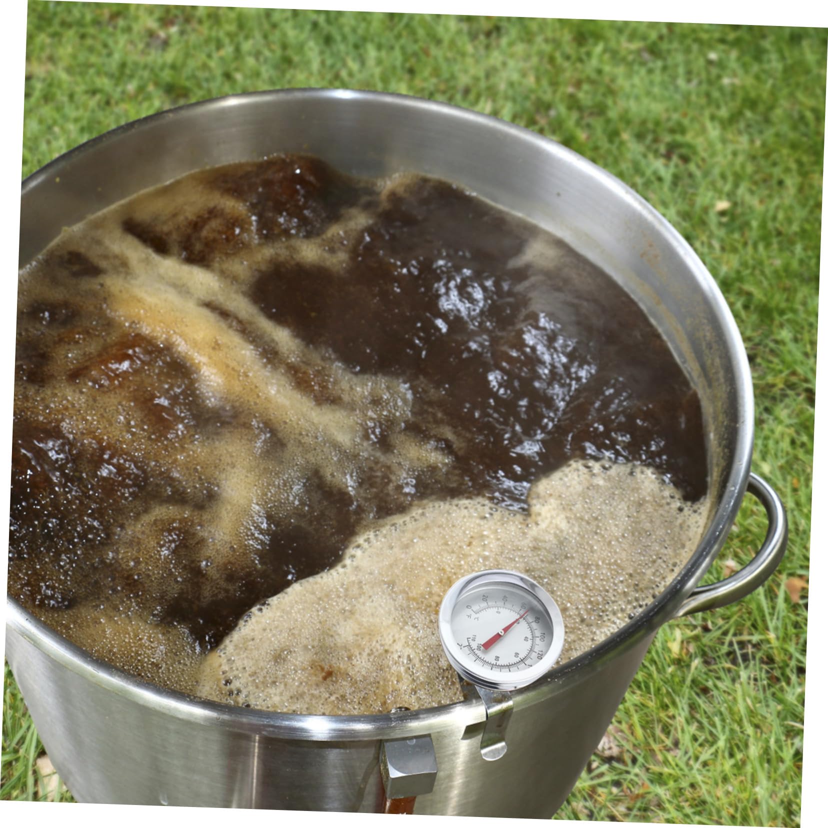 PLAFOPE Termómetro Profesional Inoxidable con Pinza para Cocina Lectura Instantánea para Freír Barbacoa Control de Temperatura Aceite y Cerveza