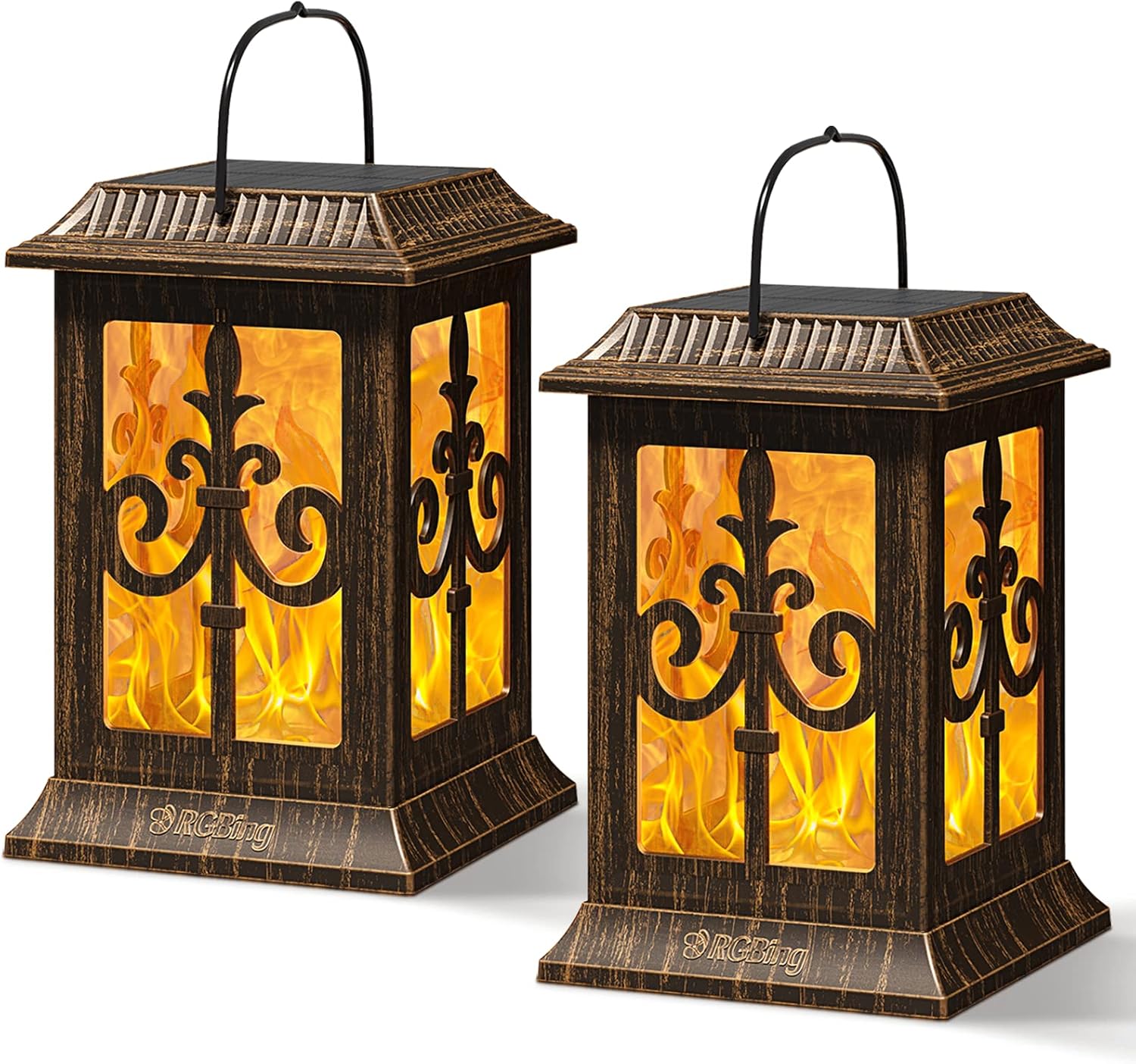 Solar Lantern Outdoor Hanging Lanterns RGBING Solar
