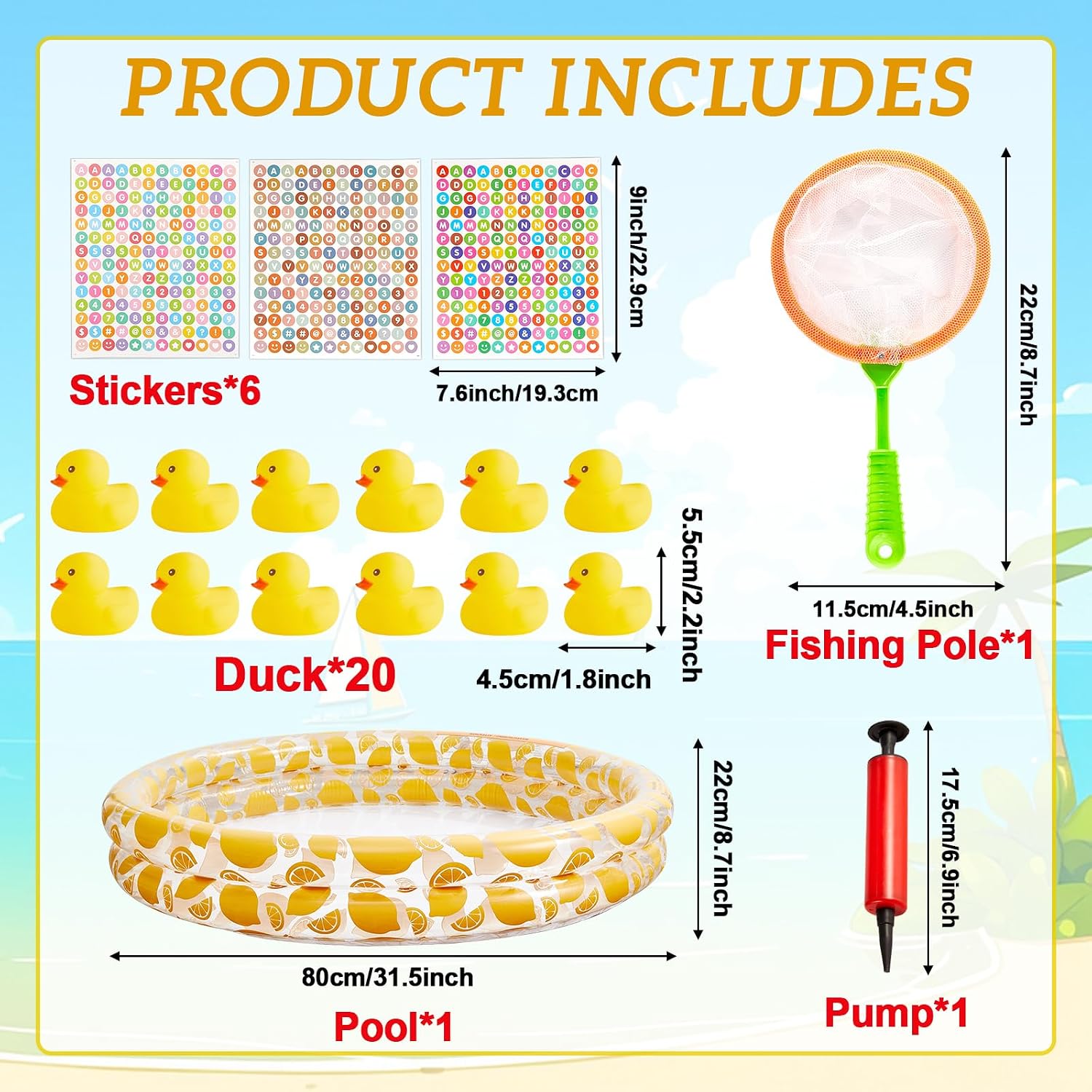 gisgfim Duck Letter Number Matching Game Back to School for 20 Plastic Ducks Summer Pond Pool Game Fun Memory Games Water Outdoor for Birthday Party Carnival Activity