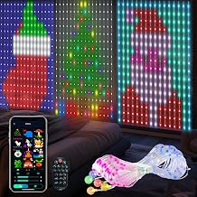 Curtain Lights,Smart LED Wall Lights with APP&Remote,Color Changing String Lights,Dynamic DIY for Bedroom Living Room Halloween Christmas Decor,5.25x5.25ft