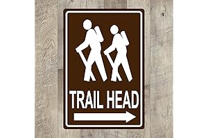 National Park Inspired Signs, Lilyanaen 8"x12" Personalized Street Signs for Hiking Pet Yard Garage Driveway