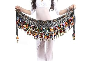 Wuchieal Women’s Belly Dance Hip Scarf