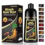 iemokoda Instant Black Hair Dye Shampoo 3- in-1, 100 Percent Gray Coverage, Magic in 15 Minutes for All Types, Natural Women & Men, Color Depositing Conditioner, Easy to Use