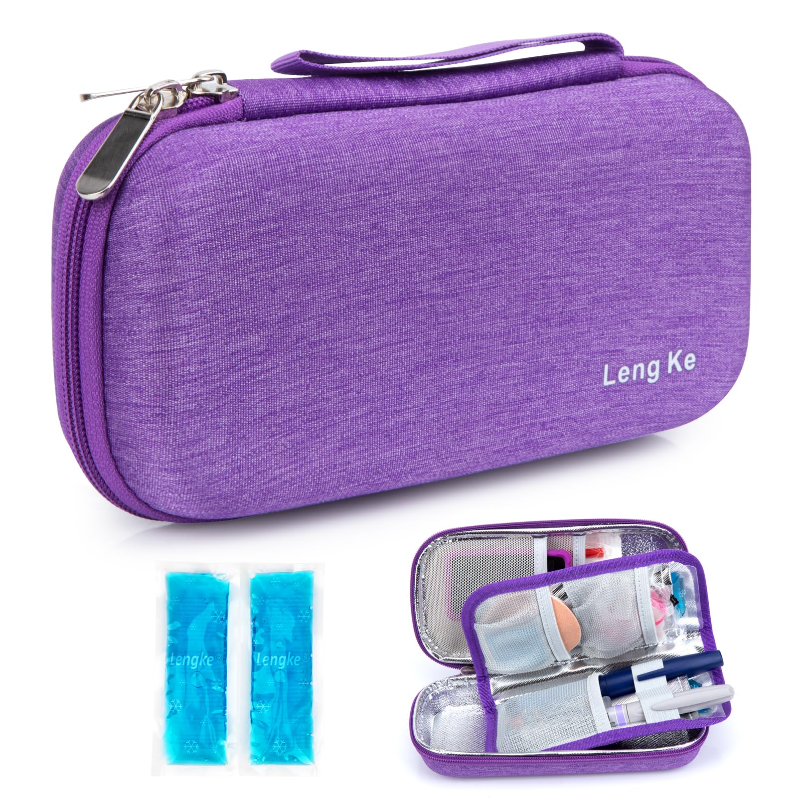 YOUSHARES Insulin Cooler Travel Case - Diabetic Insulated Organizer Portable Cooling Bag for Medication Cooling Insulation, Insulin Pen Case with 2 TSA Approved Cooler Ice Pack