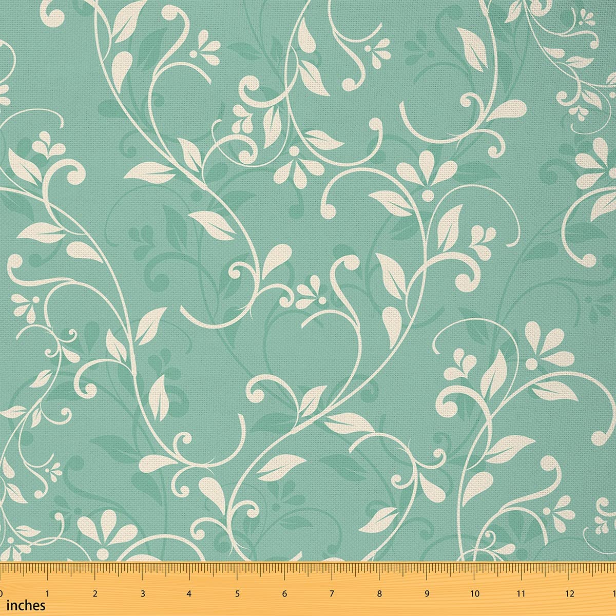 Richhome Multi 13 Geometric Floral Pattern Fabric By The Yard,Teal Decorative Fabric For Upholstery And Home Diy Projects,Modern Abstract Precut Fabric Squres,2 Yards