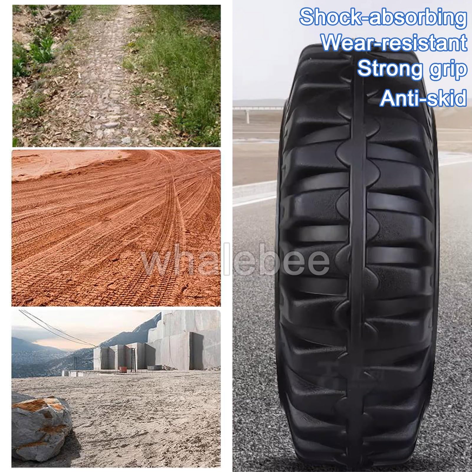 Lenkrolle Mit Bremse 4 Schwerlast Rollen Industrierollen 6 Zoll 8 Zoll Bockrollen Gummi Transportrollen Tragkraft 1800kg Lenkrolle Mit Axialkugellager, 10mm Platten Schwerlastrollen