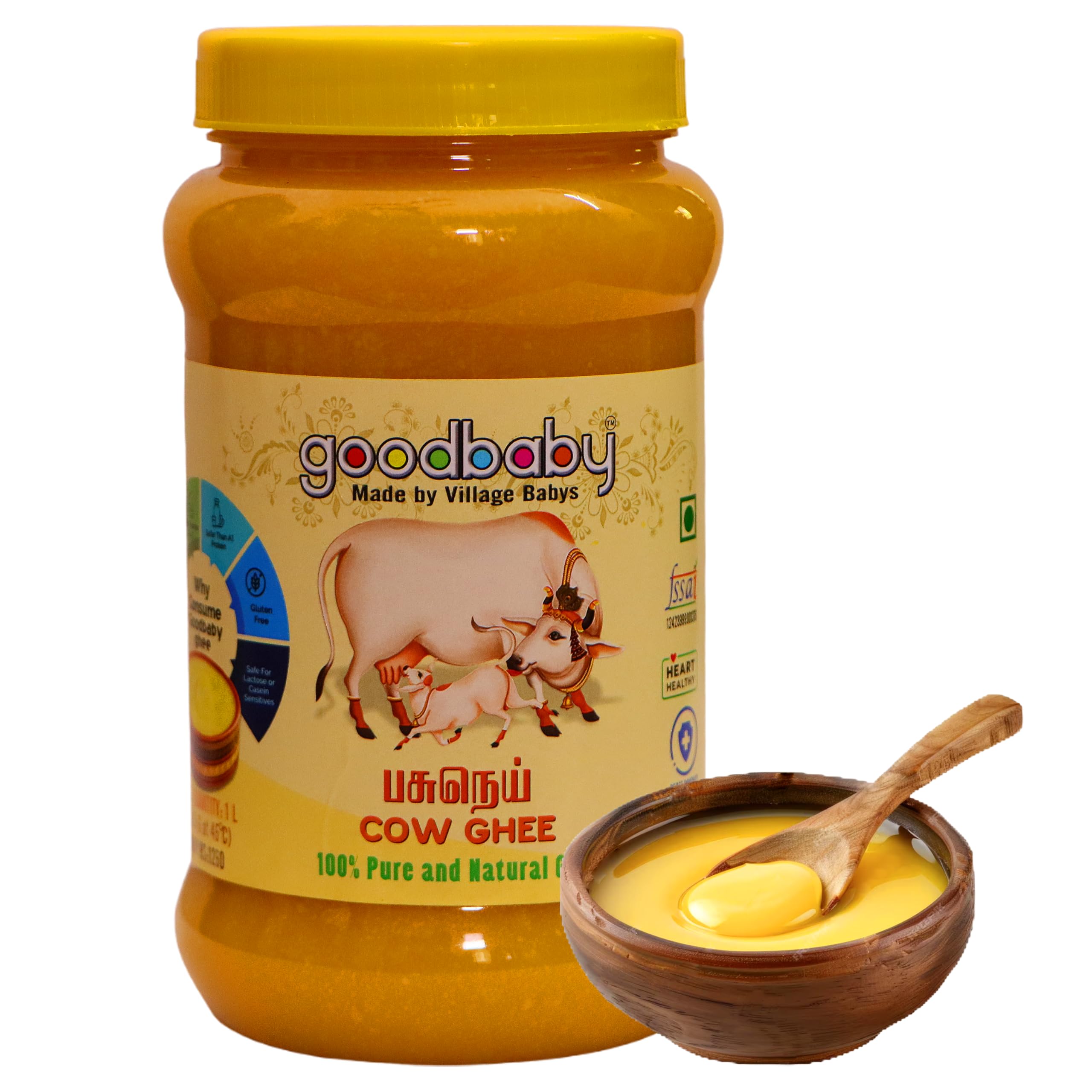 HOME MADE COW GHEE | Pure Cow Ghee | Traditional Curd-Churned | Premium Artisanal Desi Ghee | Diet Friendly | No Added Preservatives | 250 ML (B0CSWTSGVK) Amazon Price History, Amazon Price Tracker