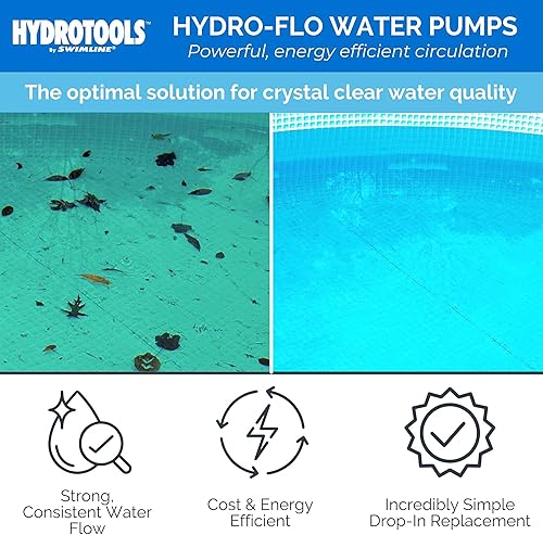 Miniatura 2 de SWIMLINE HYDROTOOLS 71236 Hydro-Flo 0.25 HP 2200 GPH SOBRE EL TIERRA Potente bomba de piscina 1 velocidad extra grande cesta colador vertical