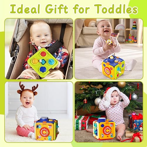Miniatura 6 de Tabla de actividades para regalos para niñas y niños de 1 año, juguetes Montessori para niños pequeños de 1, 2, 3, 4 años, juguetes educativos 6 en