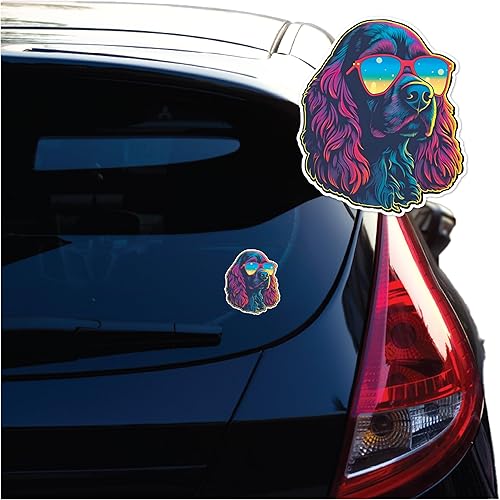 Miniatura 2 de Yoonek Graphics Cocker Spaniel - Calcomanía de vinilo para coche, laptop, vaso, más. #004110