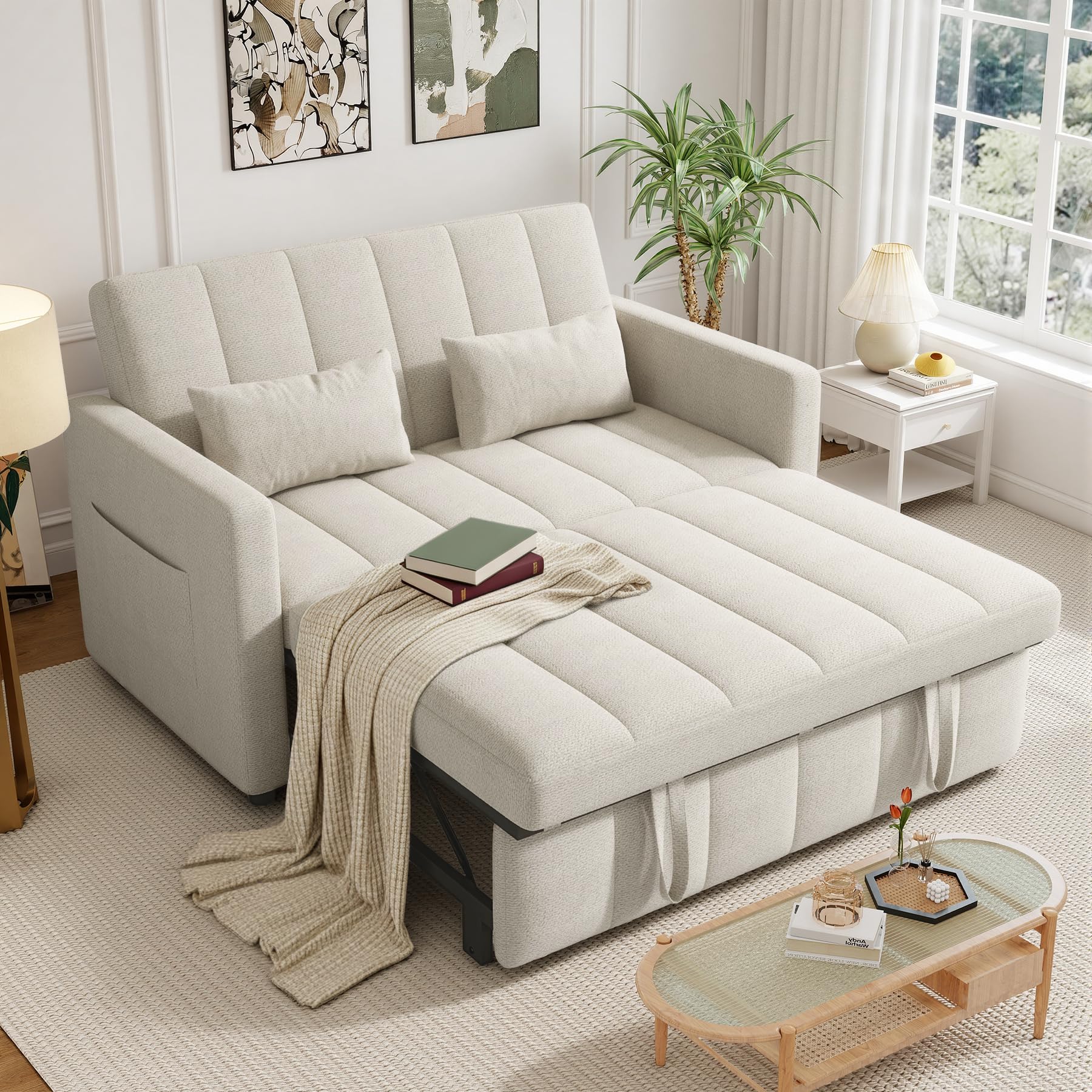 Amazon.com: Nebuaegis Sleeper Sofa Bed,3-in-1 Convertible Pull Out