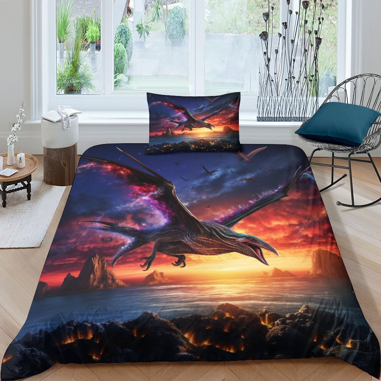 Housse de couette 135x200 cm à fermeture éclair pour un lit simple confortable