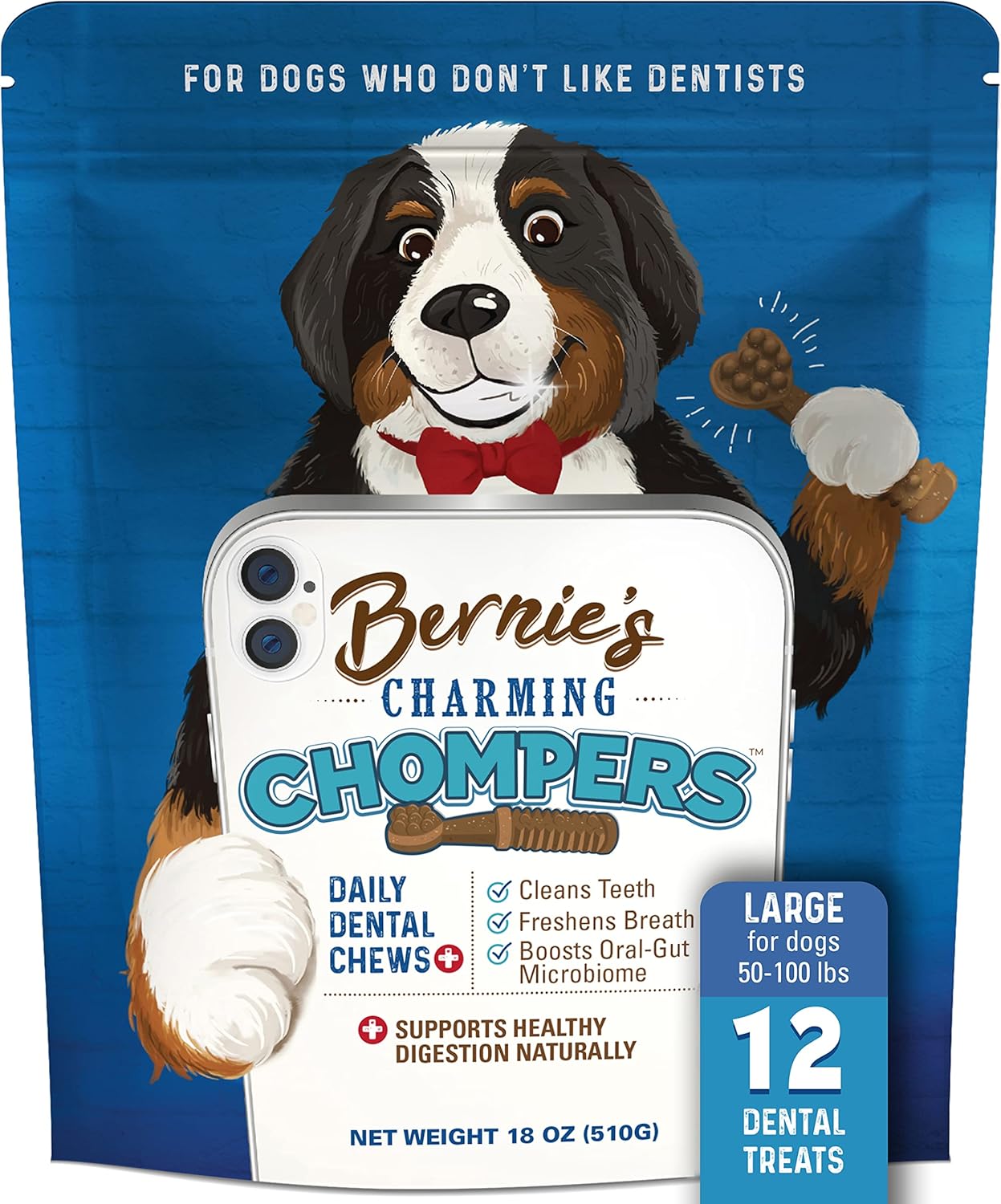 Bernie's Charming Chompers Daily Dental Chews for Dogs