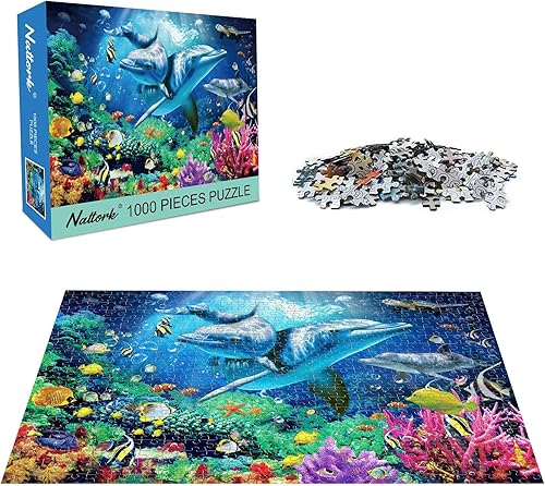 Miniatura 2 de Nattork - Rompecabezas de 1000 piezas para adultos y familias con piezas que encajan a la perfección - Mundo marino