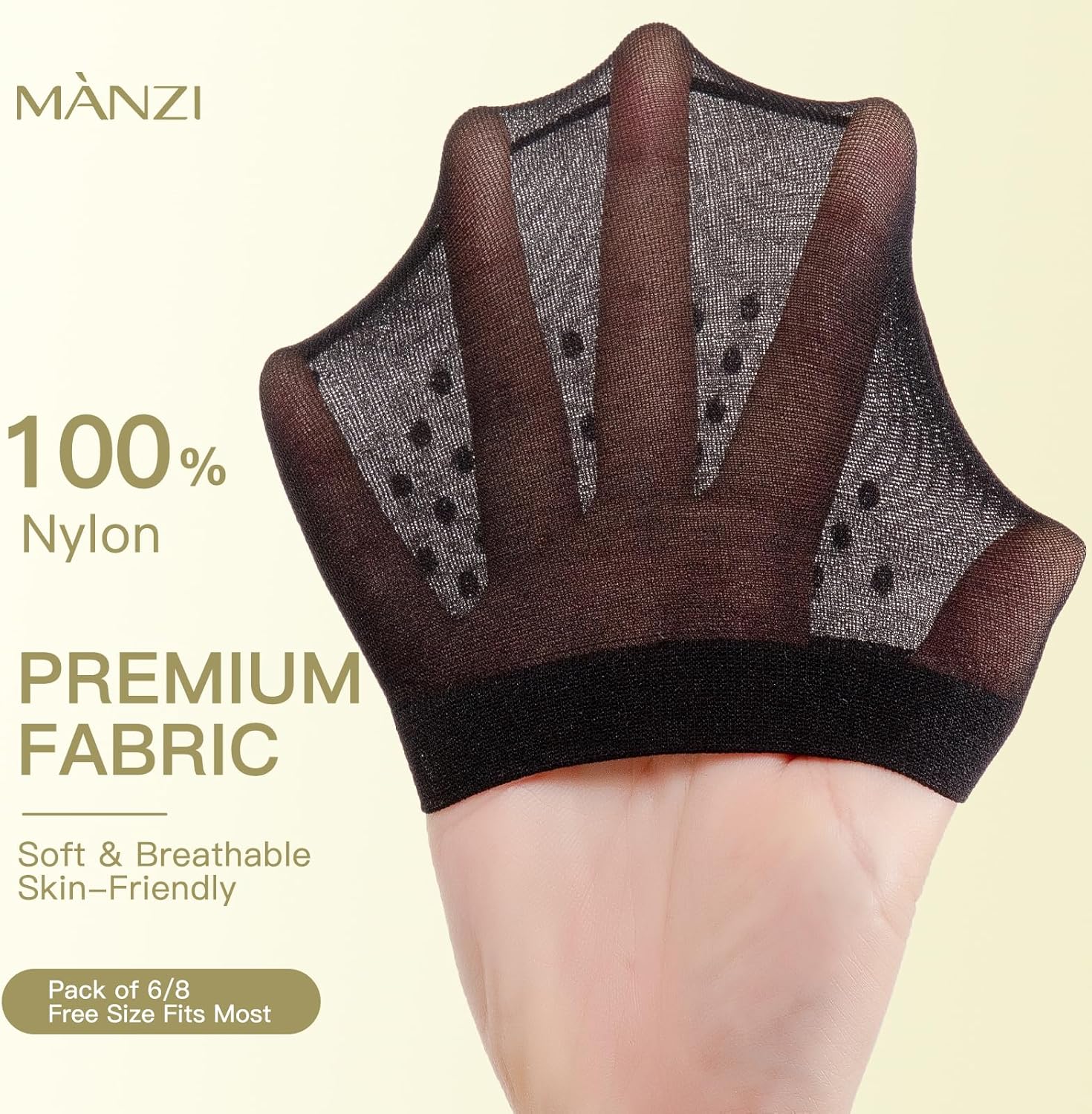 MANZI Women's Toe Topper No-Show Socks (6/8 Pairs) - Image 3