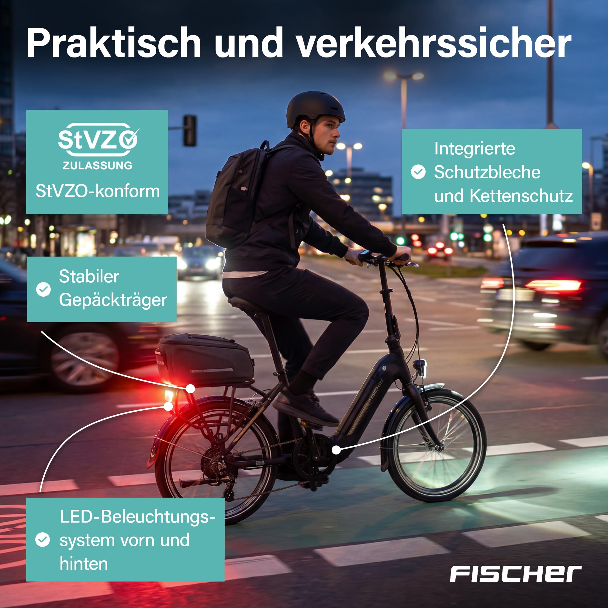 Fischer Uniseks Agilo 2.0 62376 Rower Elektryczny, Czarny Mat, 36cm - 374Wh