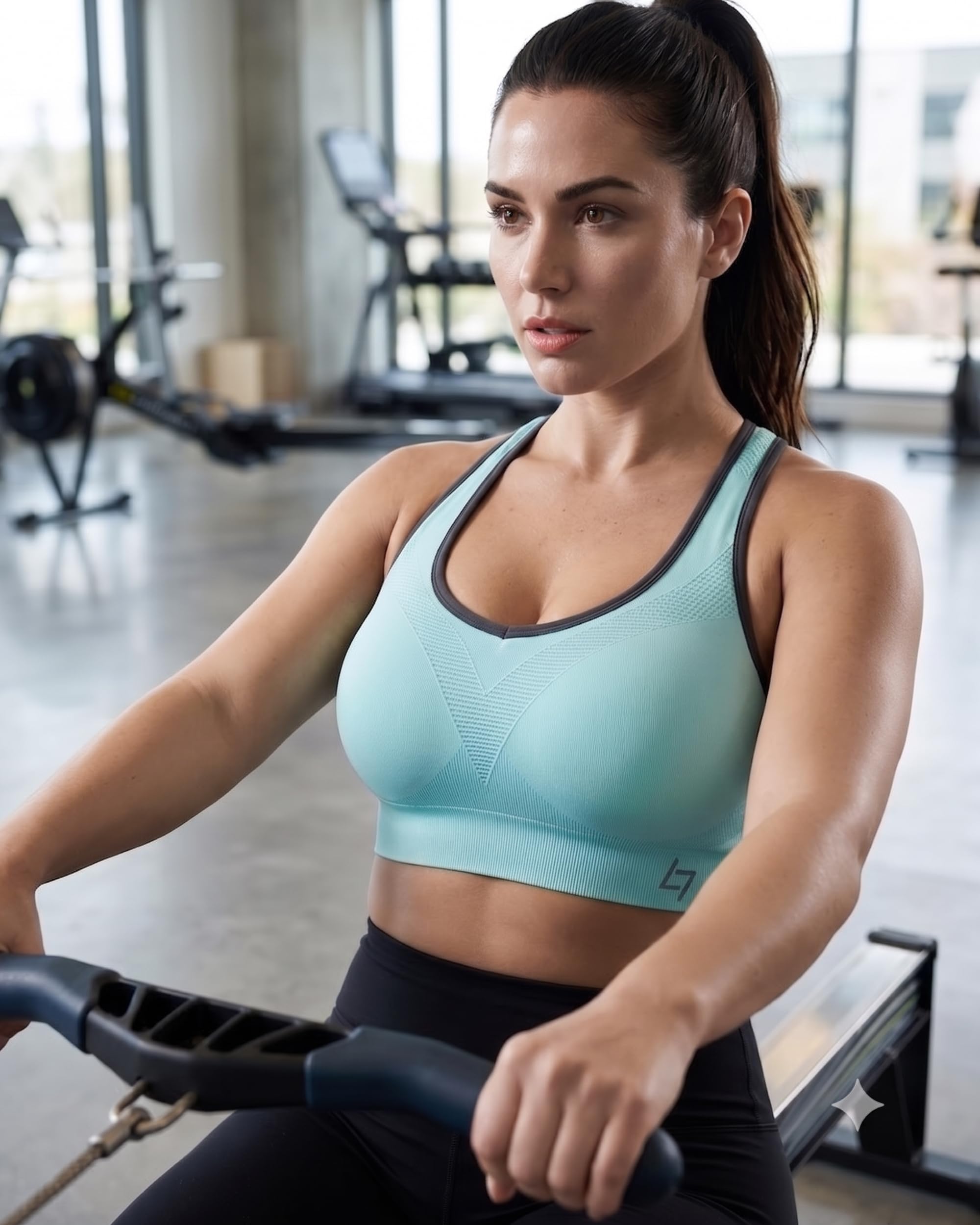 FITTIN Sport BH Damen Mädchen ohne Buegel - Gepolstertes Bequemes Atmungsaktives Sportbustier BH Top Fuer Workout Yoga Jogging Fitness Training