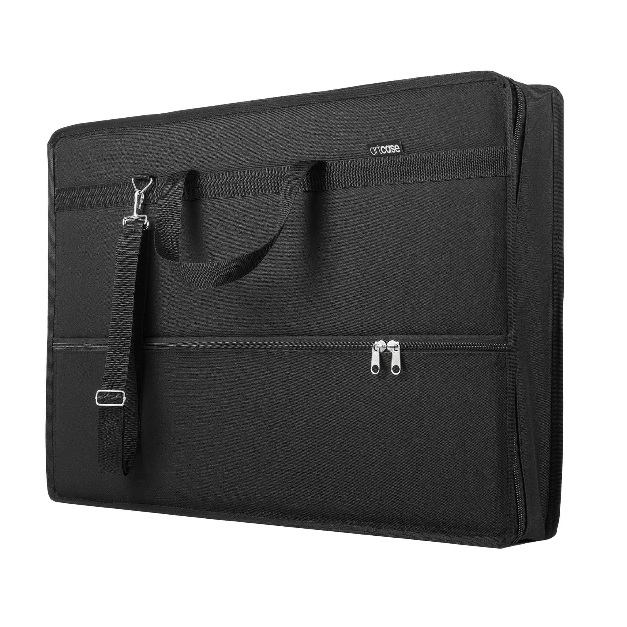 Le'arte artcase max DIN A2 – Artist Portfolio case, Hardcover Drawing Folder A2, Document Transport Bag, 70 x 49 x 8 cm, Storage Art case, Waterproof Poliestere, Large Format, Hard-Cover, Black, Nero