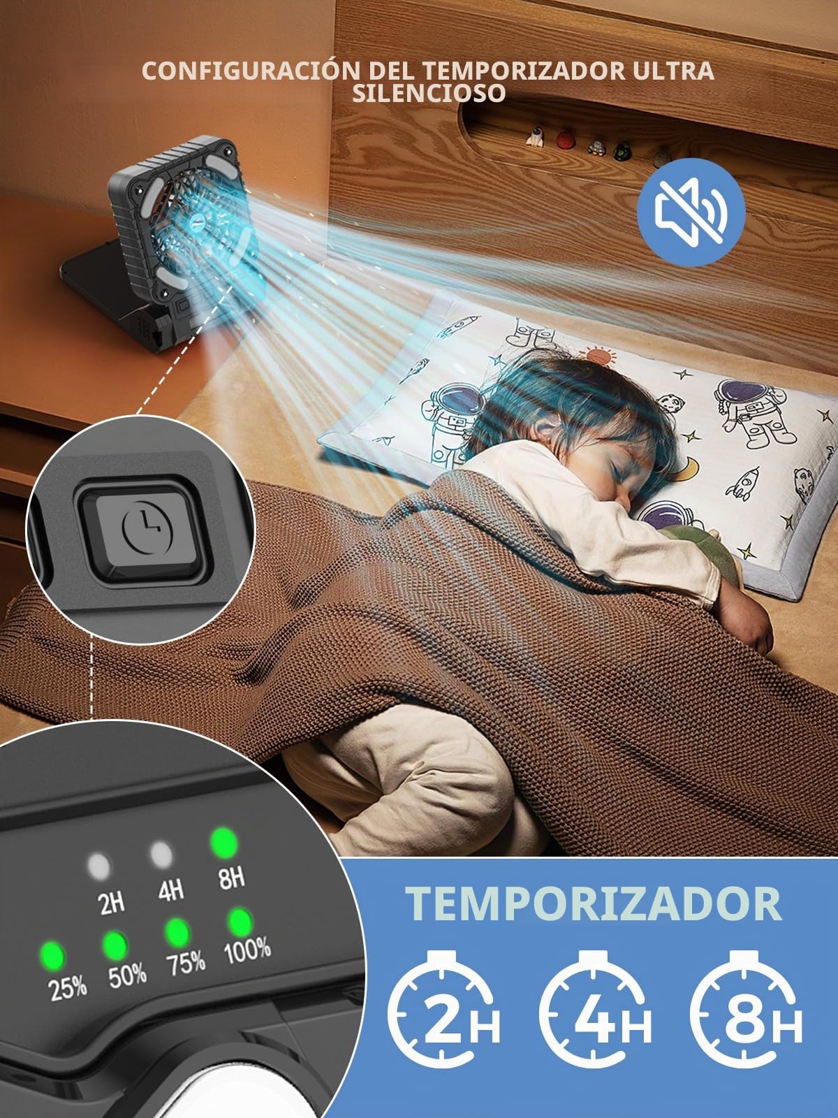 Smiling Shark Ventilador de Camping con LED, 6000mAh Batería Recargable 90° Plegable Solar Ventilador de acampar con luz 4 Velocidades & Power Bank Portátil Camping Fan with Light para Pescar Viajar