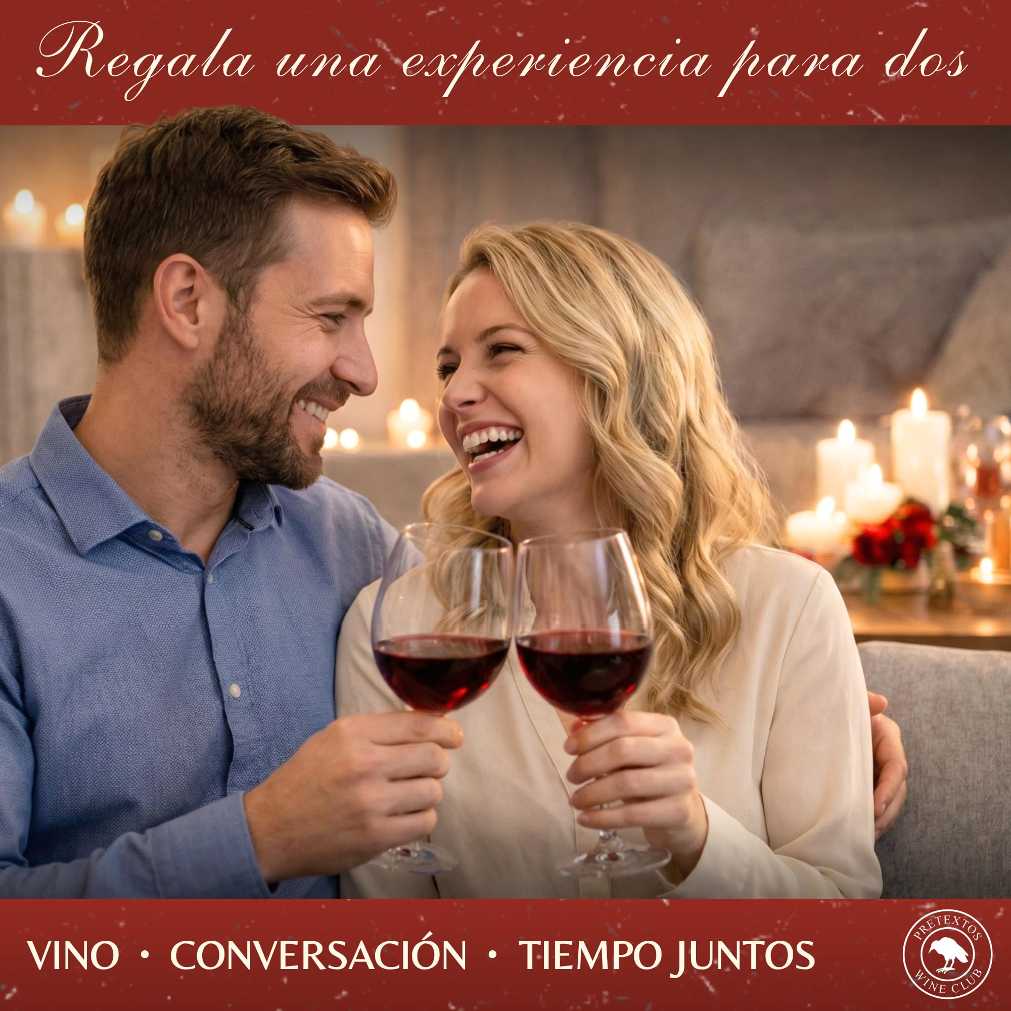 Caja Regalo Botella Vino Tinto Ribera Del Duero San Valentin. Regalos Originales Para Hombre | Regalo Pareja | Regalo Aniversario | Regalo San Valentin | Cata De Vino | Vino Ribera El Primer Beso