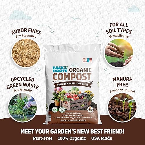 Miniatura 10 de Back to the Roots Tierra orgánica para macetas de 10 libras de fibra de coco se expande a 15 galones (2 pies cúbicos51.4 qt) Ladrillo equilibrado de