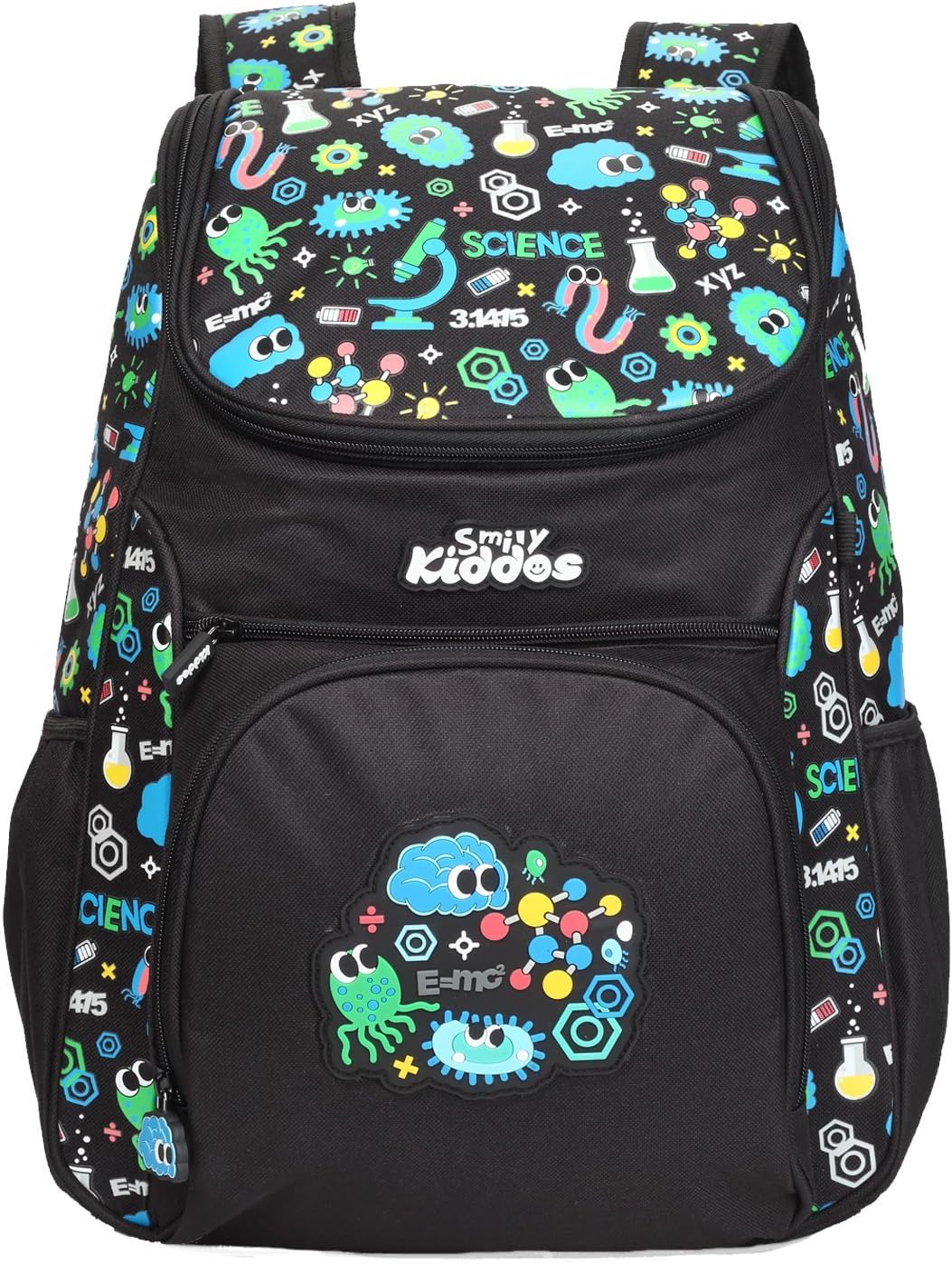 SMILY KIDDOS"U" Shape Backpack (Black) for Kids