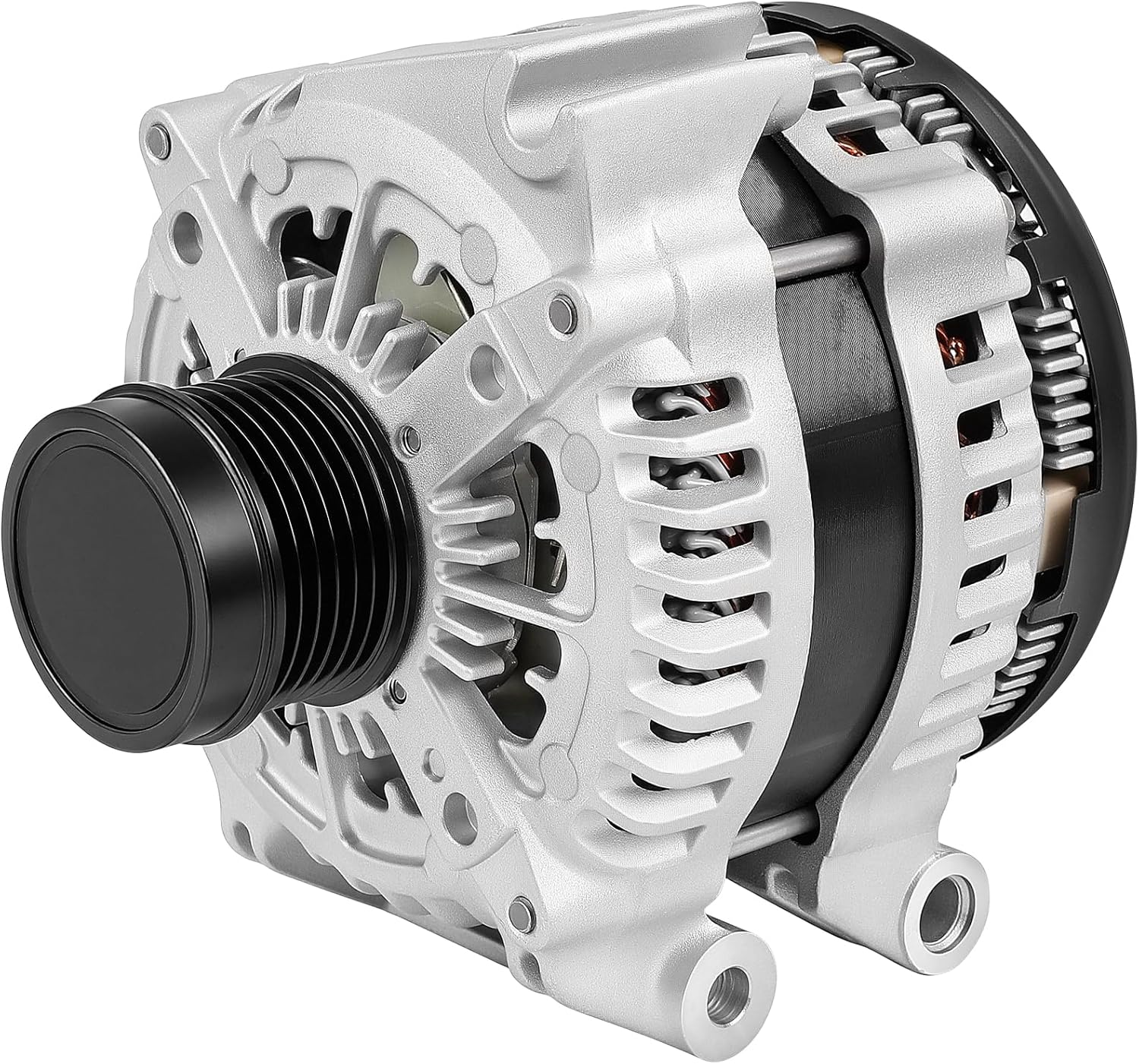 SCITOO Alternator Fits for Chrysler for Pacifica 2017-2020 V6 3.6L (FLEX, GAS),for Chrysler for Voyager 2020 V6 3.6L, 12V 180Amp CW 6-Groove Pulley 11940 56029732AB 421000-7181 4210007181