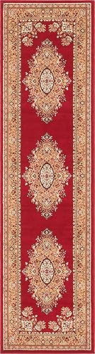 Vista 521 de Unique Loom Reza Collection- Alfombra, Polipropileno, Marrón Marrón/ marfil