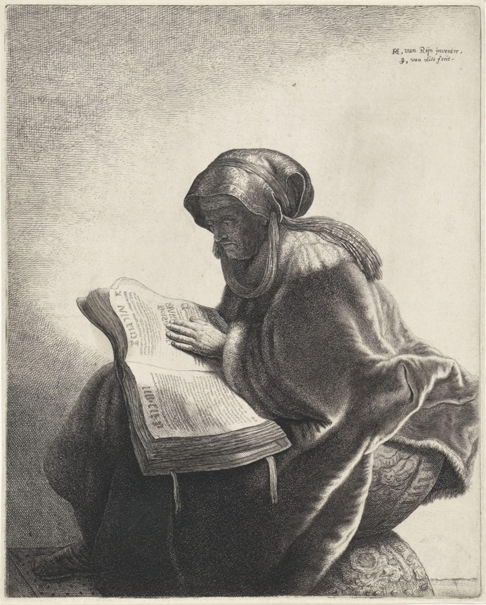 RZHRHJES Vintage Wall Art Picture on Canvas Wall Art Poster Reading old woman by Jan Gillisz. van Vliet Canvas Poster for Home Decor 60x90cm