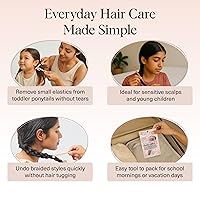 Vista 6 de Kitsch Herramienta de corte de ligas elásticas para el cabello, suave, sin tirones, para bandas elásticas fáciles para depilación Cortador