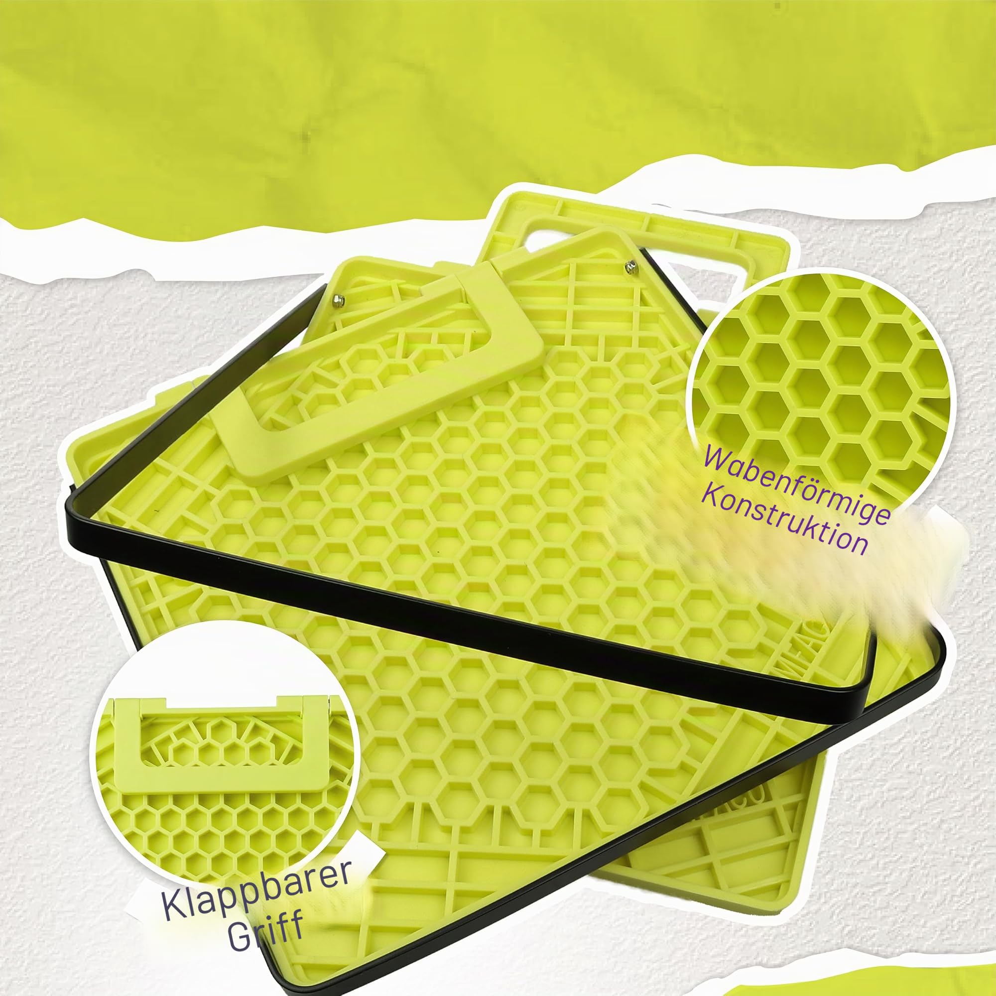 RV Große Stabilisator Stützplatten mit Griff, verhindert das Versinken von Wagenhebern Schwerlast 31.5 * 30.5cm (4 Stück)